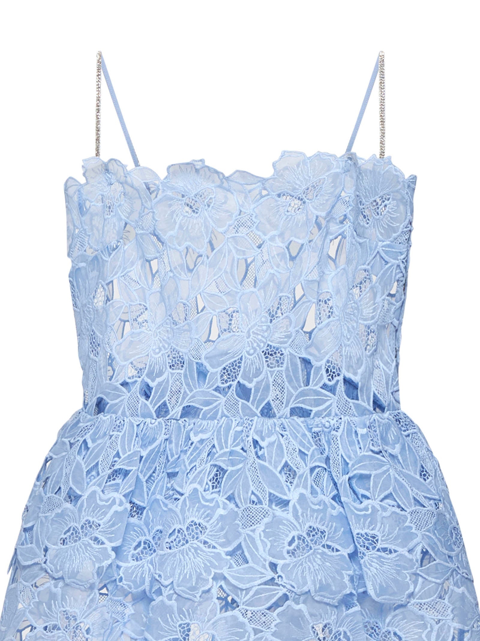 Light blue organza lace mini dress - 3