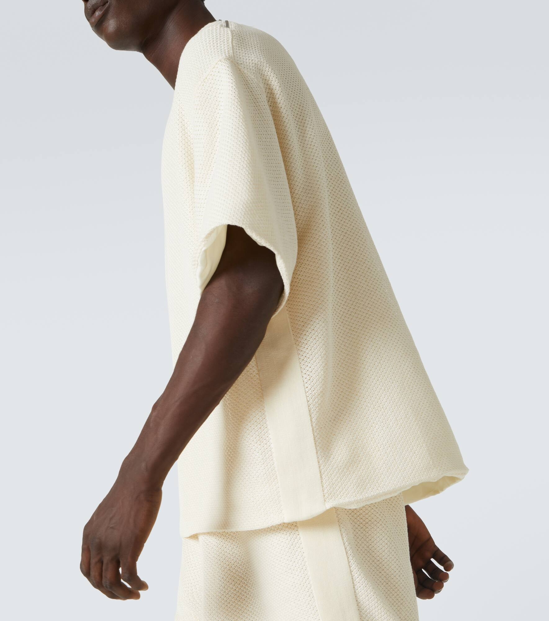Zip-detail cotton-blend jersey T-shirt - 5