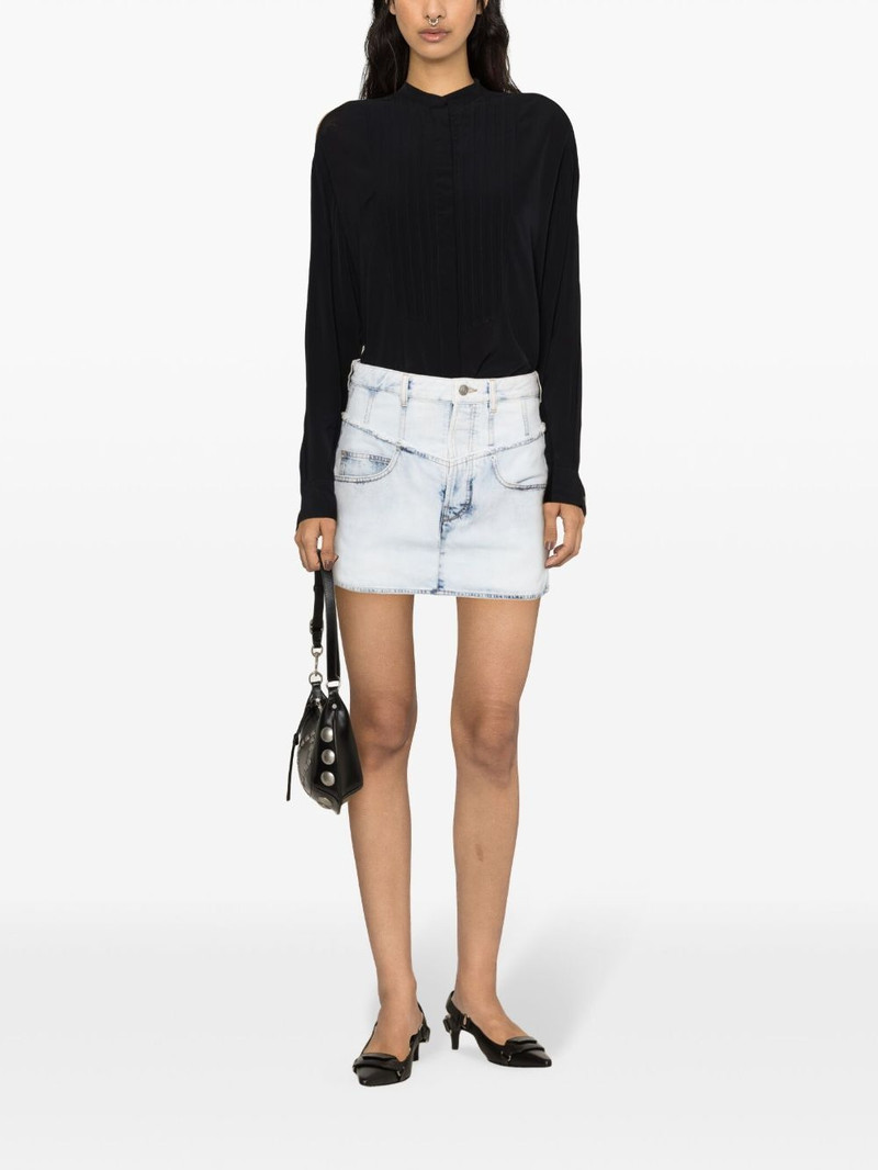 Isabel Marant Narjis frayed denim miniskirt outlook