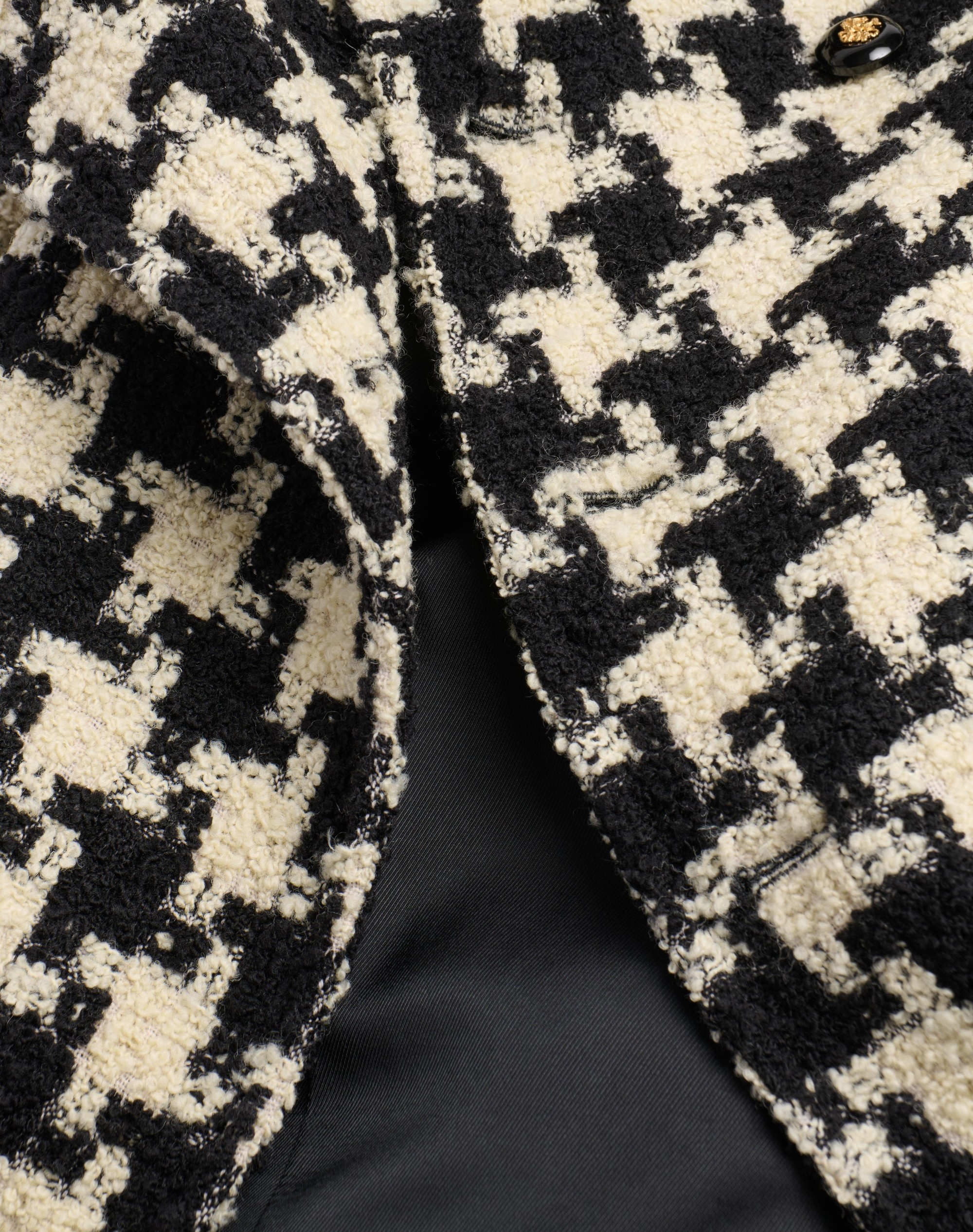 DOUBLE-BREASTED WOOL TRENCH COAT WITH PIED DE COQUE PATTERN - 11