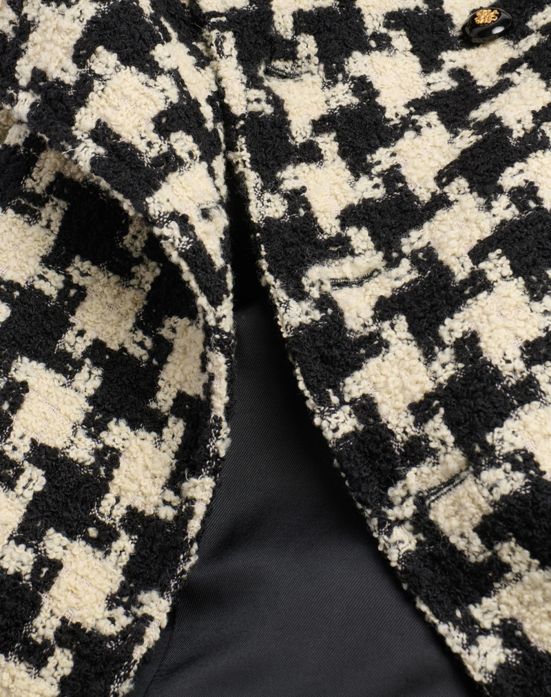 DOUBLE-BREASTED WOOL TRENCH COAT WITH PIED DE COQUE PATTERN 11