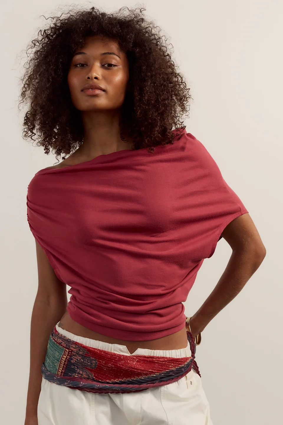 Blake Off-The-Shoulder Draped Top - 1