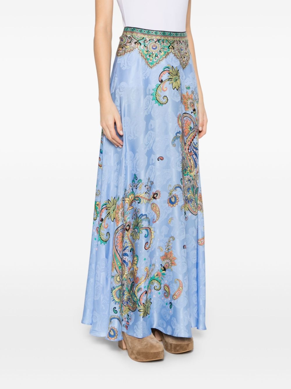 paisley maxi skirt - 3