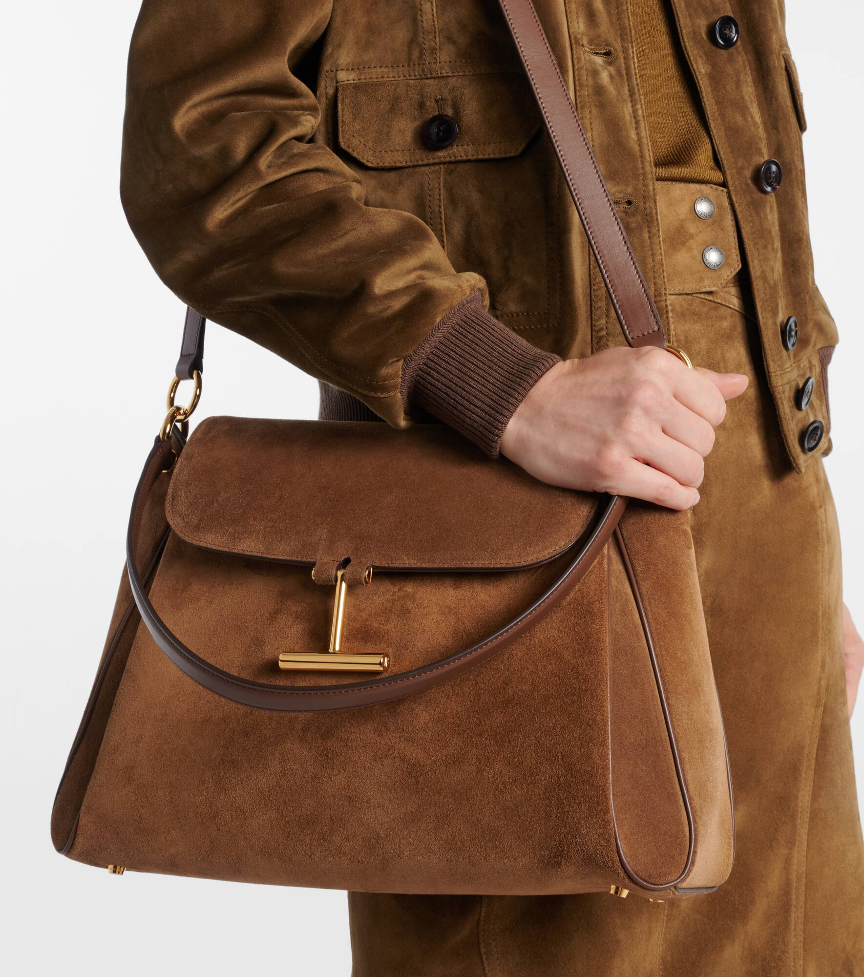 Tara Medium suede shoulder bag - 2