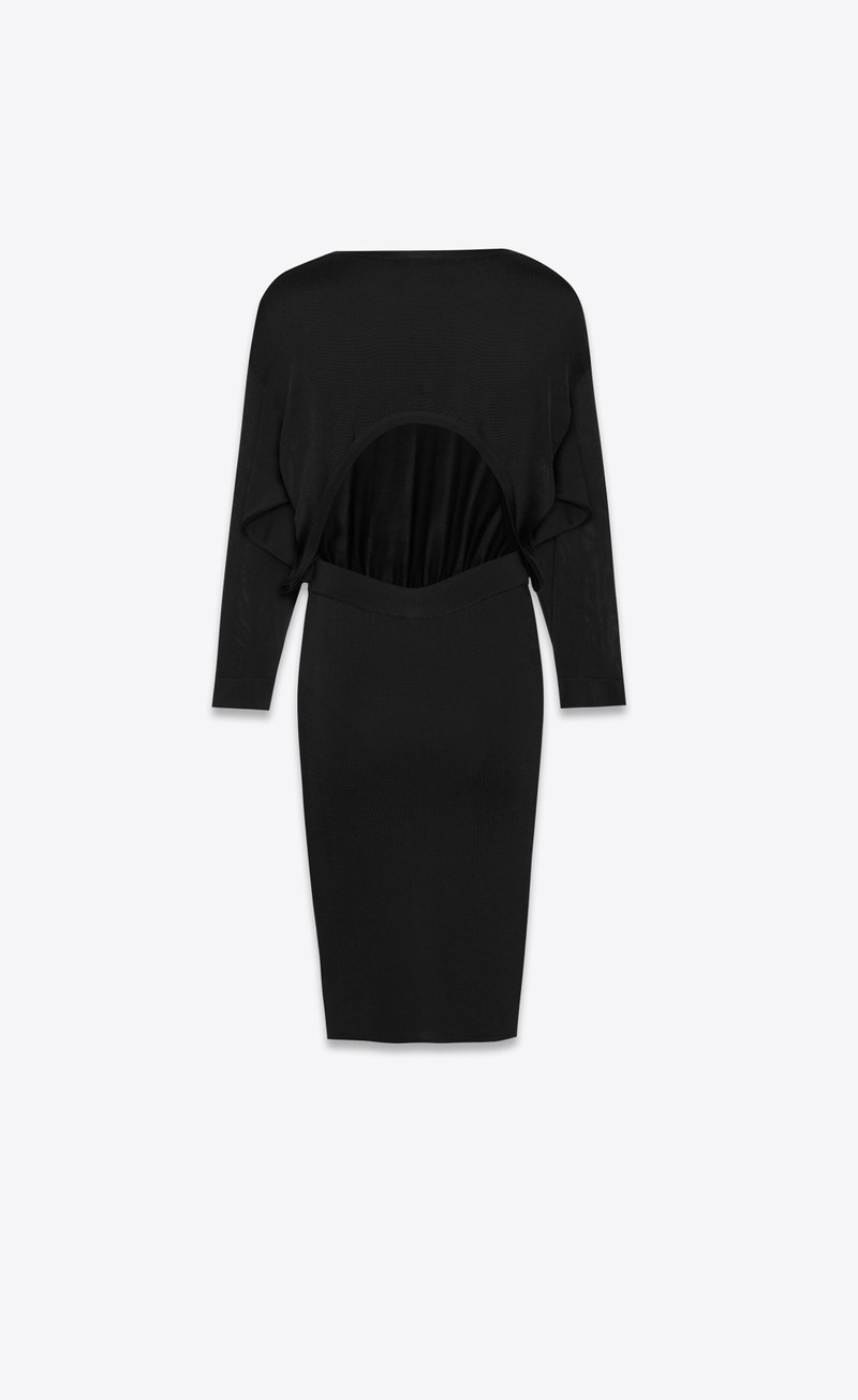 SAINT LAURENT backless dress in knit outlook