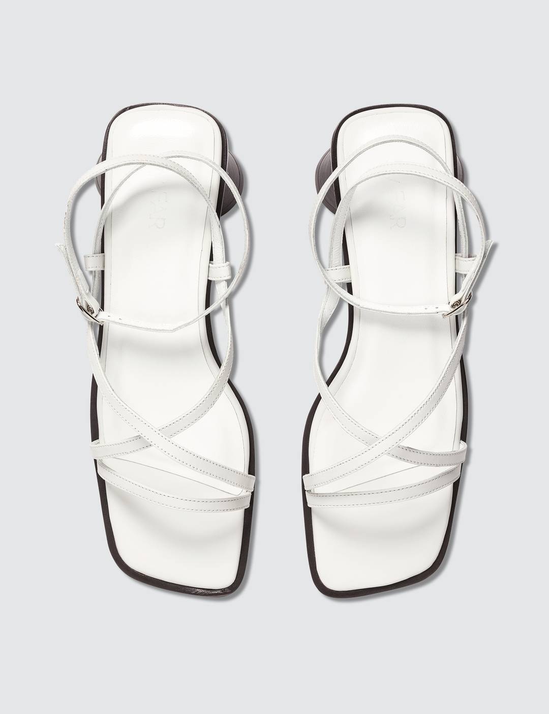 Yumi White Leather Sandals - 3