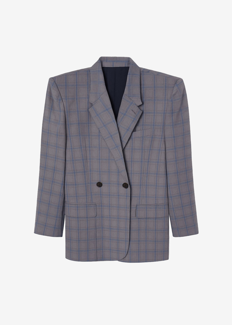 Marnay Padded Blazer - Grey Plaid 1