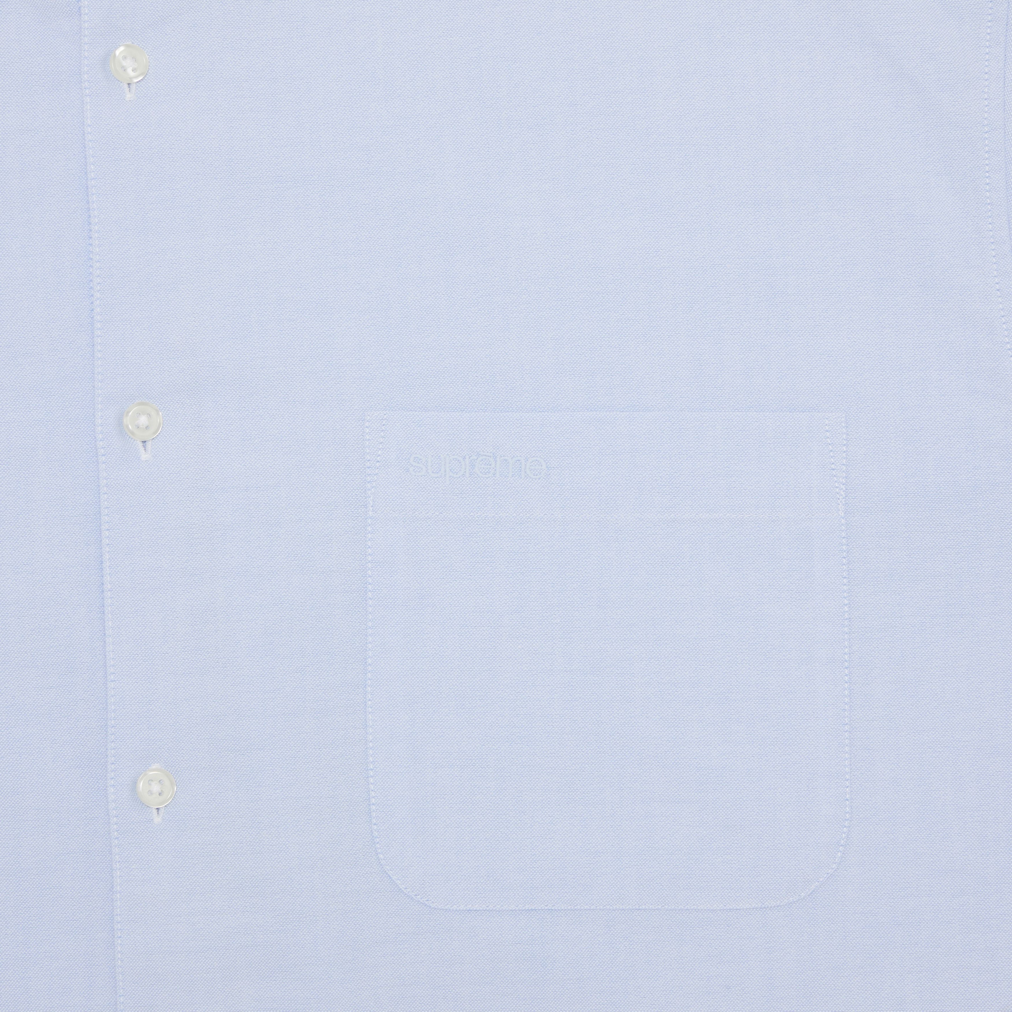 Supreme Loose Fit Short-Sleeve Oxford Shirt 'Light Blue' - 3