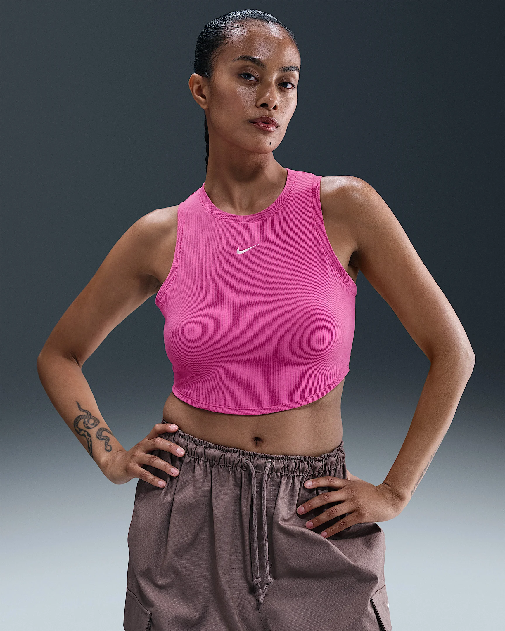 Nike Sportswear Chill Knit Women's Tight Cropped Mini-Rib Tank Top - 1