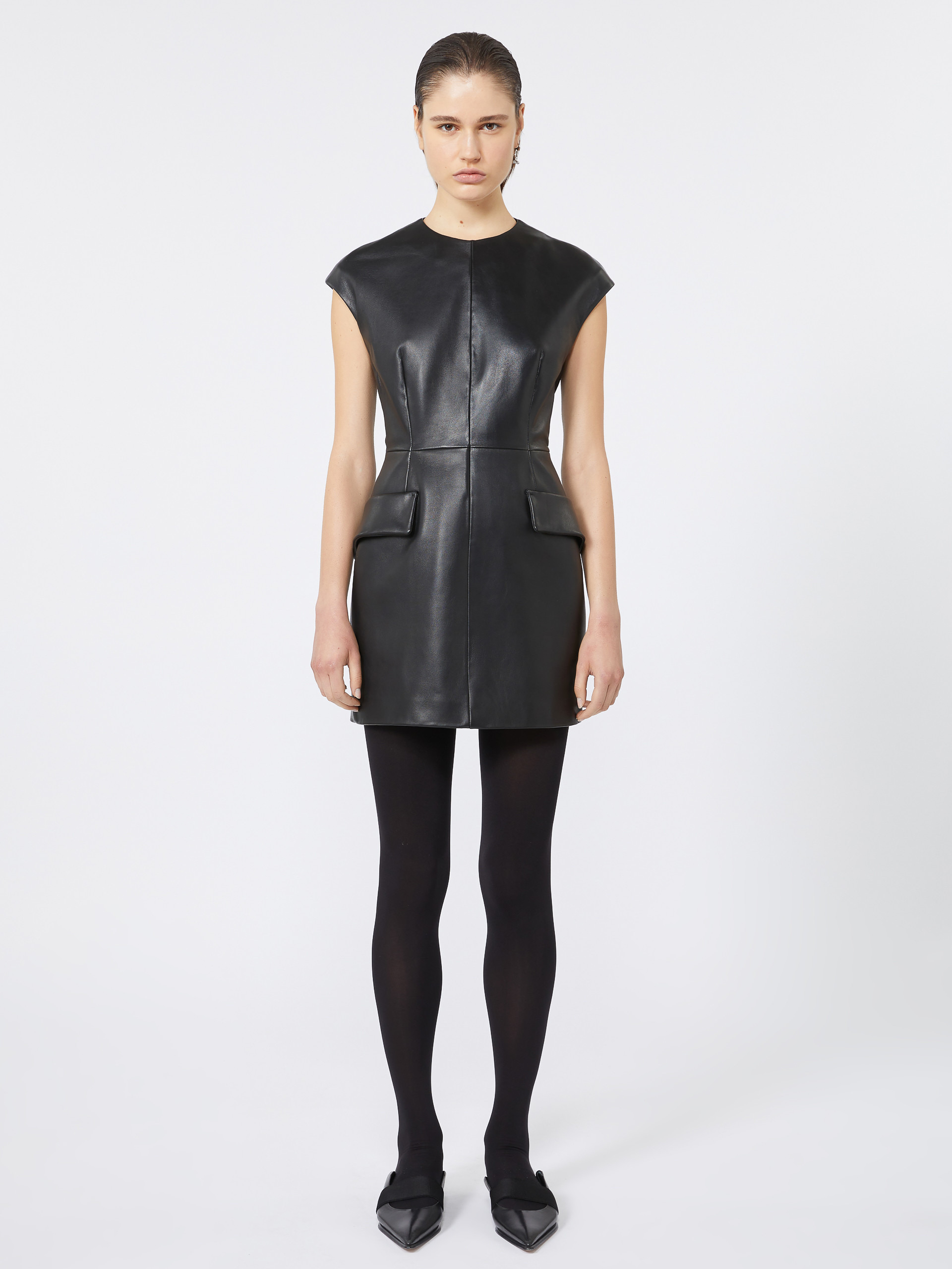 TEFRITE02 Sleeveless nappa leather dress - KLEPSYDRA CAPSULE - 3