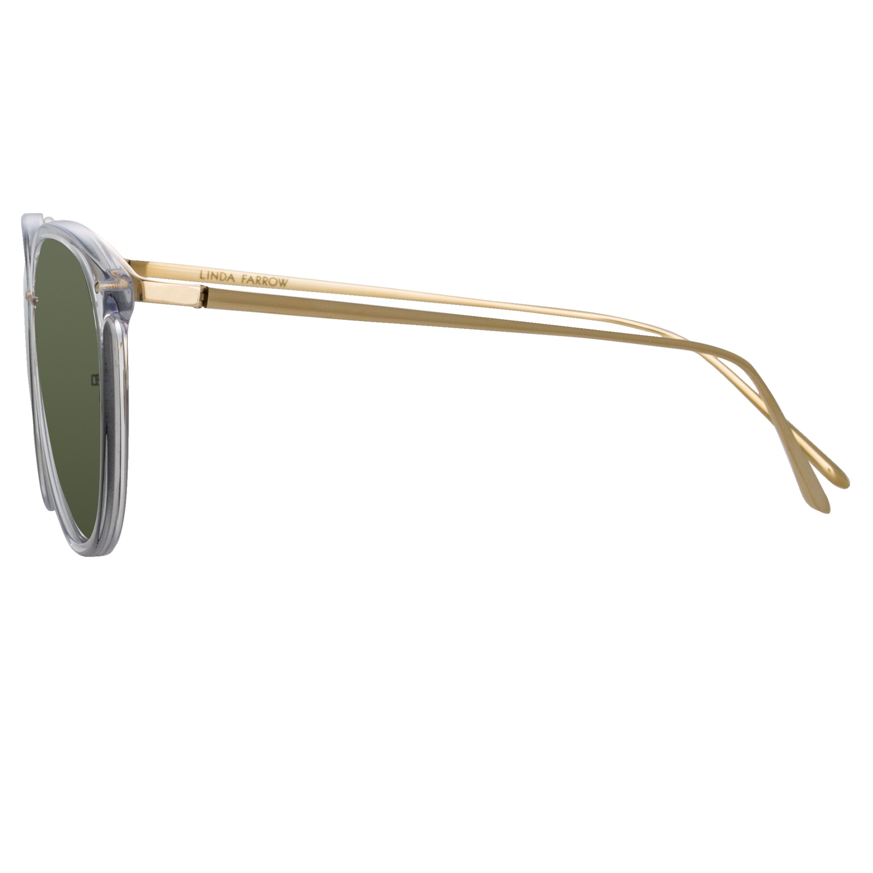 THE CALTHORPE |  OVAL SUNGLASSES IN CLEAR FRAME(C76) - 2