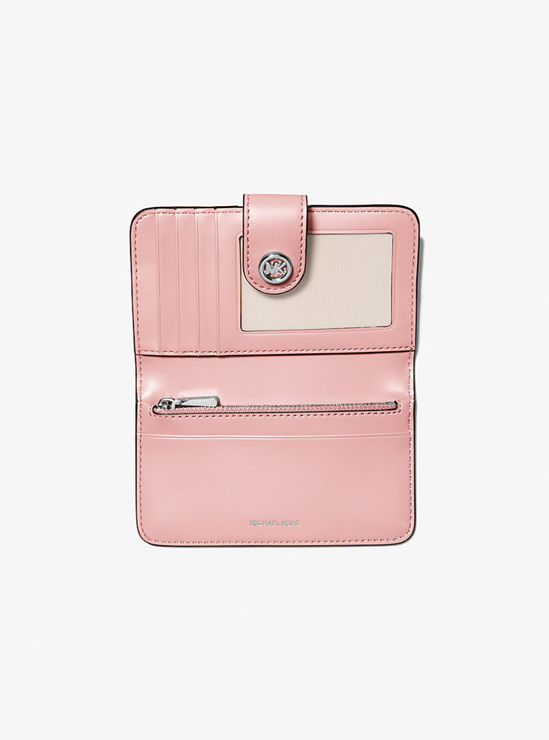 MICHAEL KORS MK Pop Charm Medium Pebbled Leather Wallet outlook