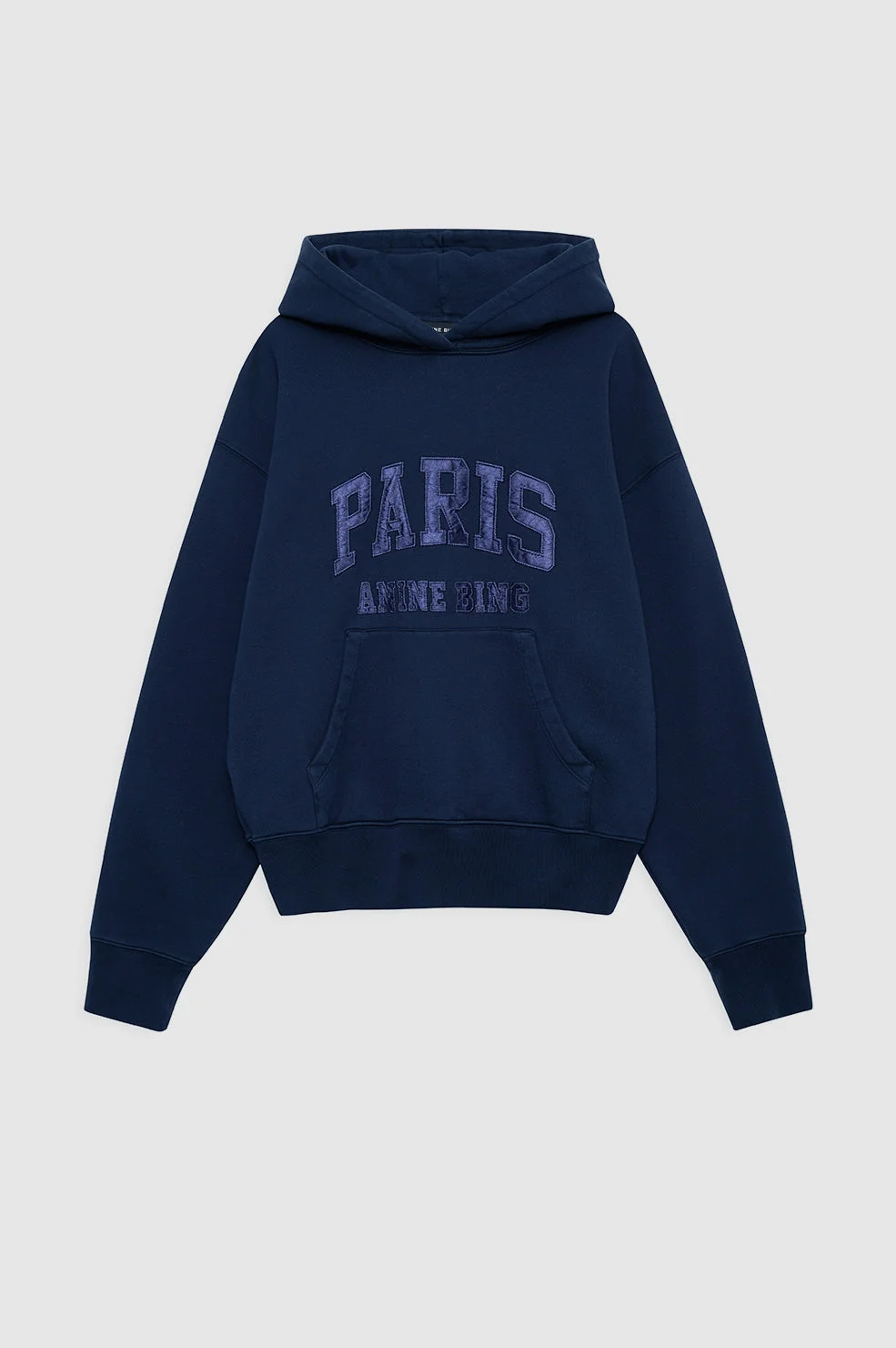 Debbie Shrunken Hoodie Paris - Washed Navy - 1