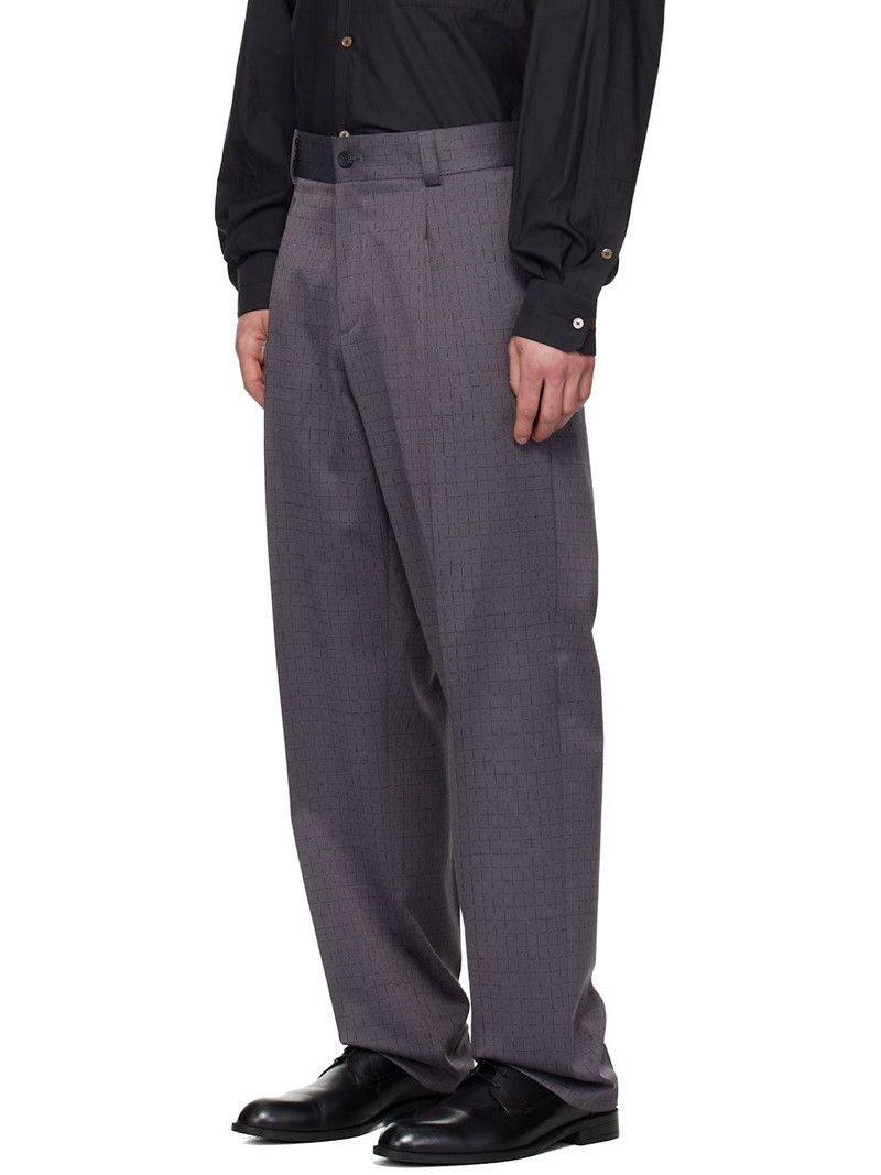 HUGO Gray Virgin Wool Suit outlook