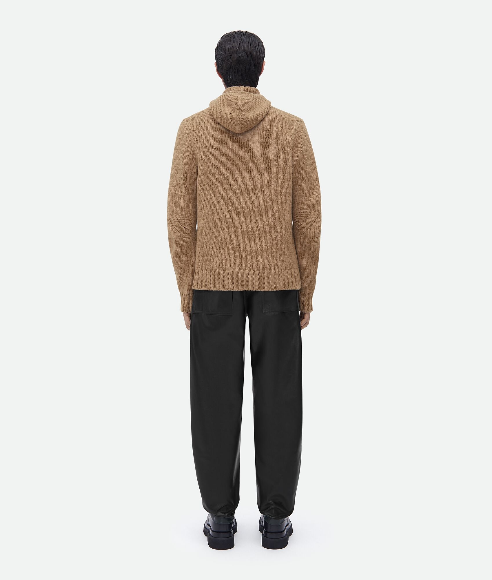 wool cashmere hooded jumper - 3