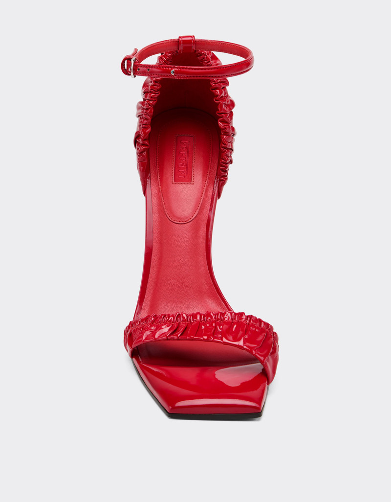 Patent leather high heel sandal with strap 4