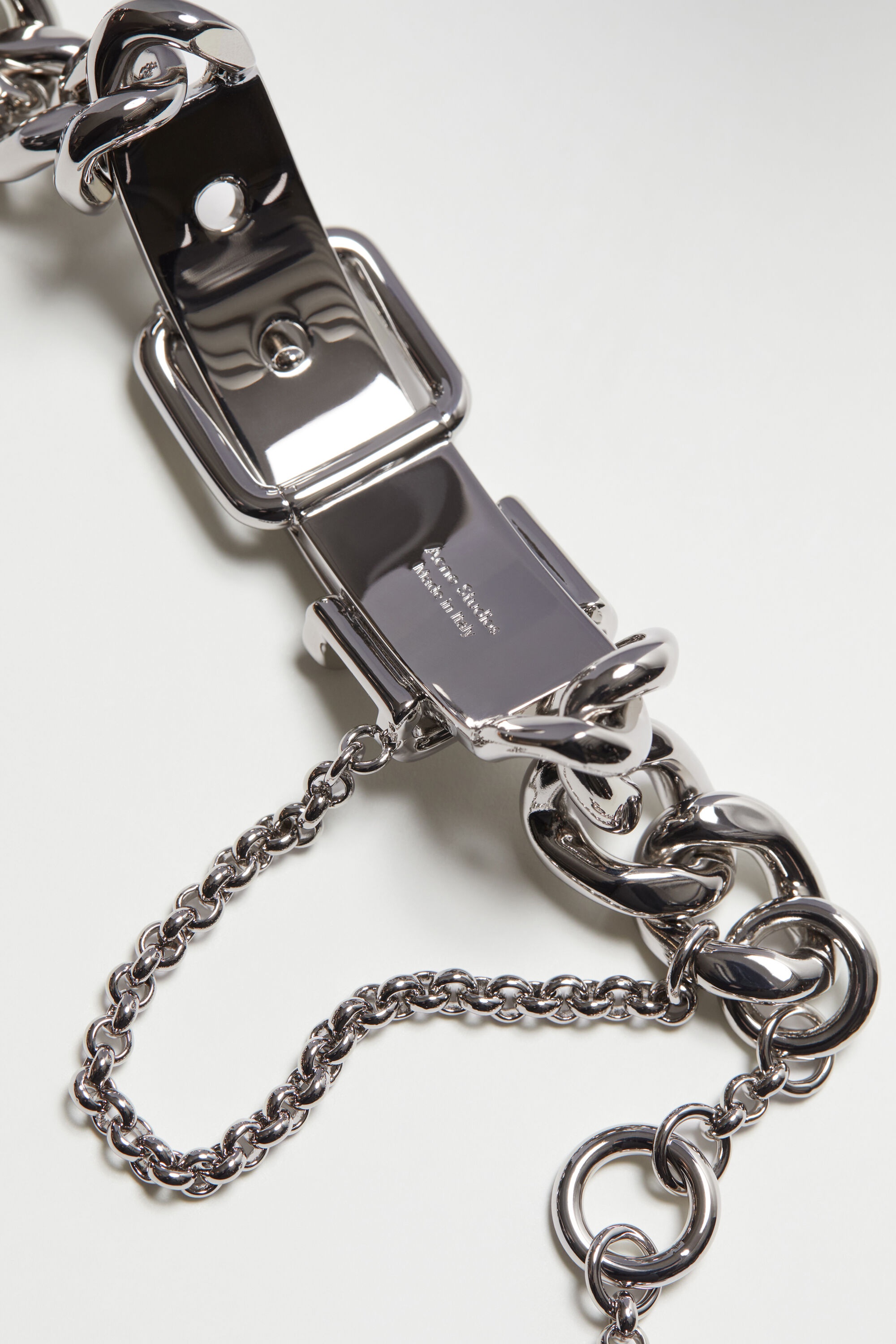 Buckle chain bracelet - Silver - 4
