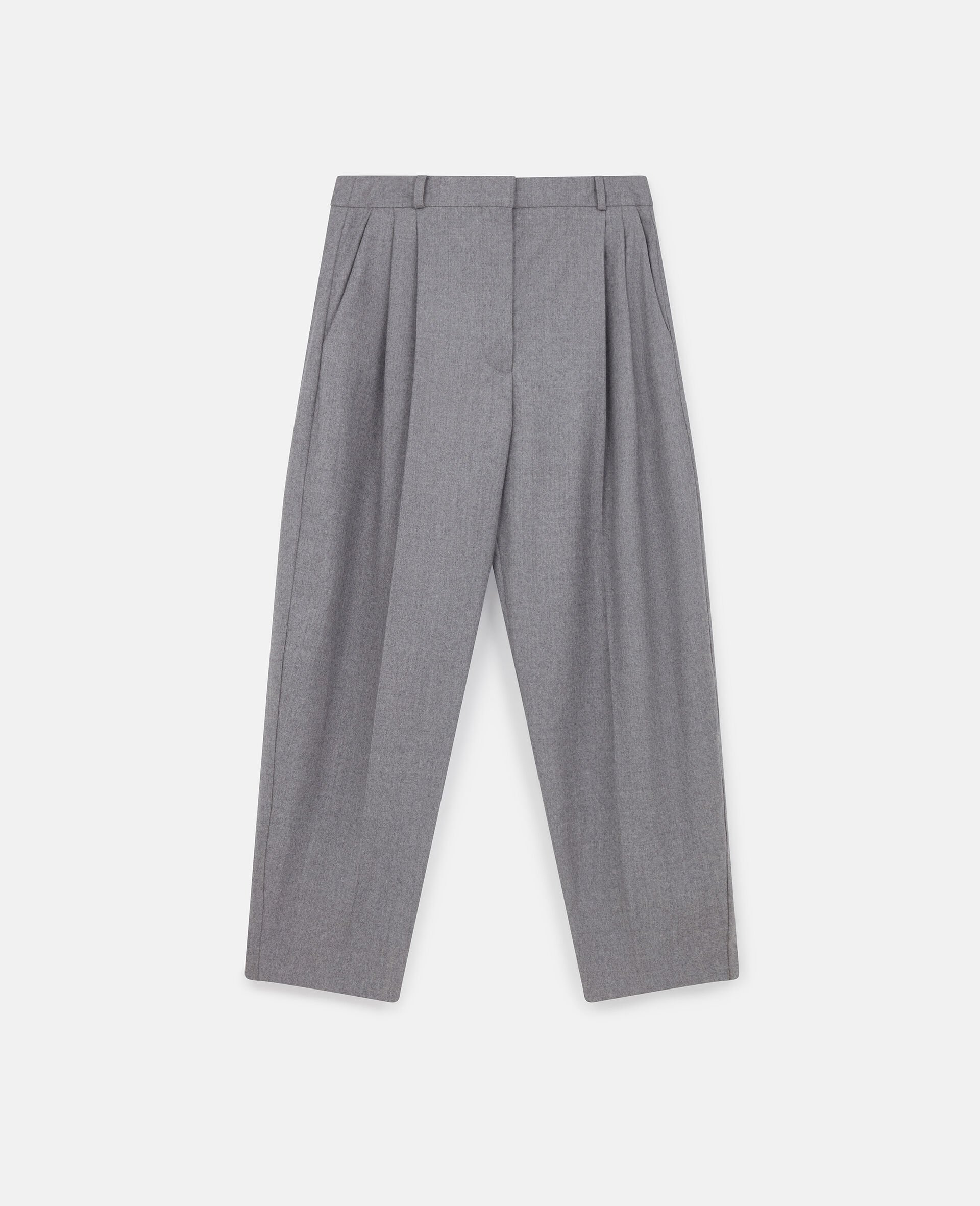 Pleated High-Rise Wool Pants - 1