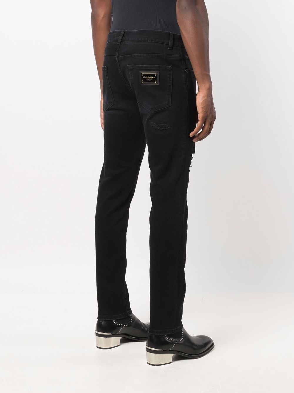 mid-rise straight-leg jeans - 4