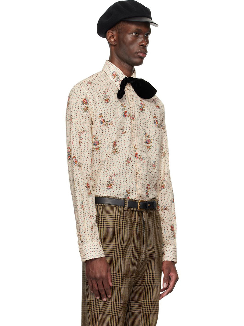 Beige Papier Floral Shirt 2