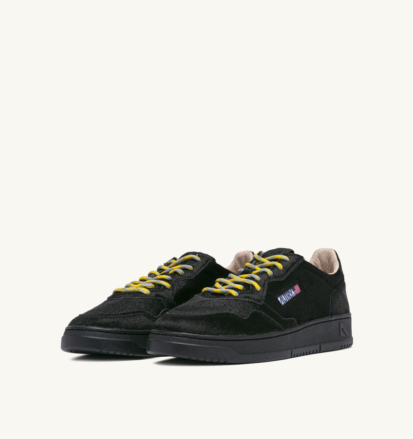 MEDALIST LOW SNEAKERS IN BLACK PONY HAIR EFFECT - 3
