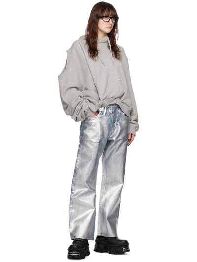 doublet Silver Foil-Coated Jeans outlook