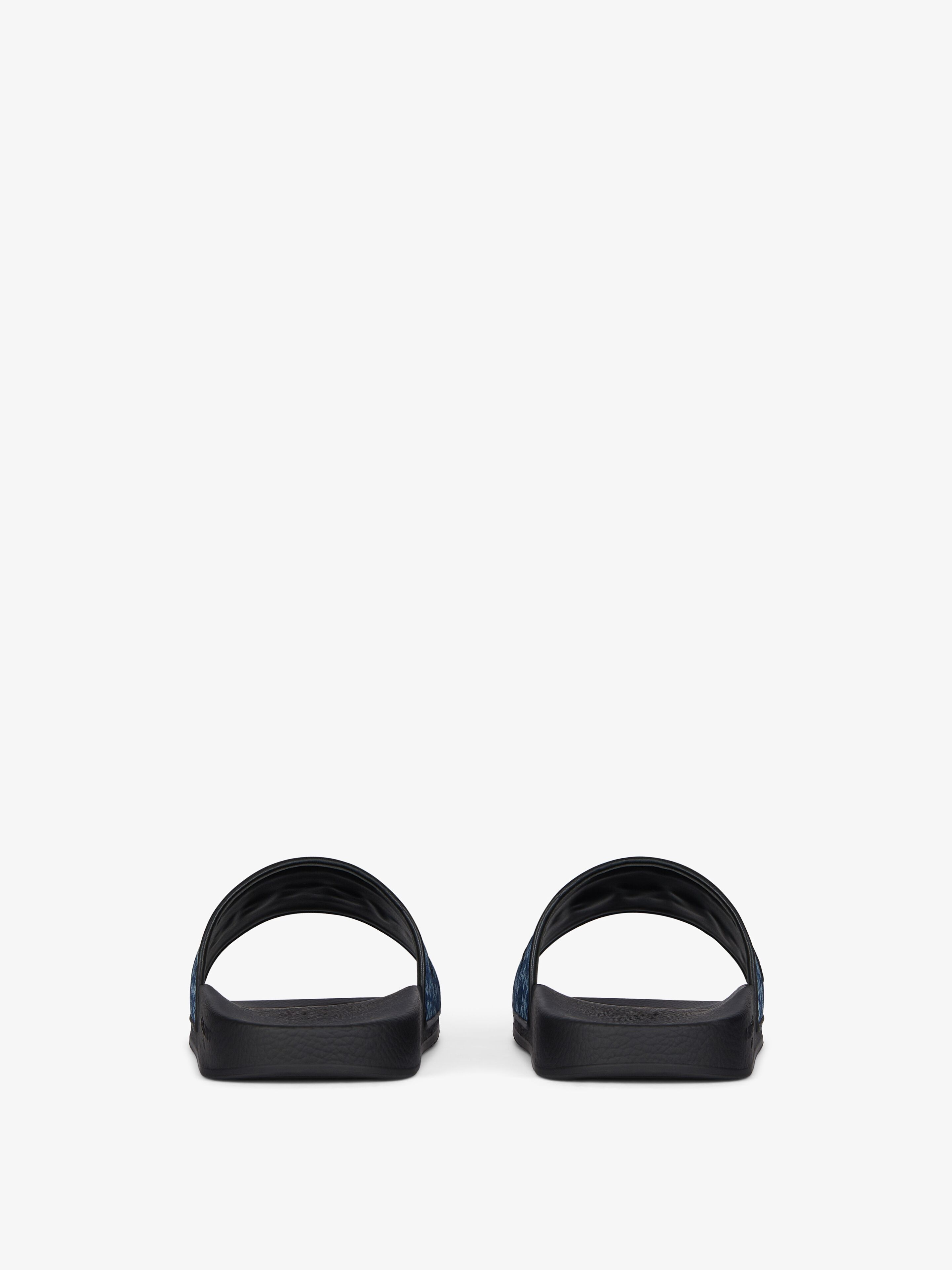 SLIDE FLAT MULES IN MONOGRAM 72 DENIM - 6