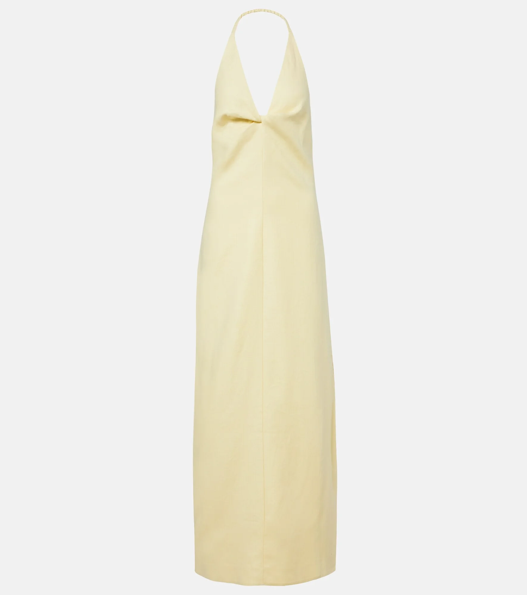 Halterneck linen maxi dress - 1