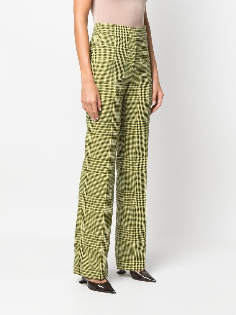 houndstooth-print flared trousers 3