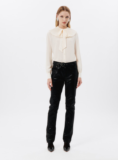 Alessandra Rich SILK BLOUSE WITH PLEATED COLLAR outlook