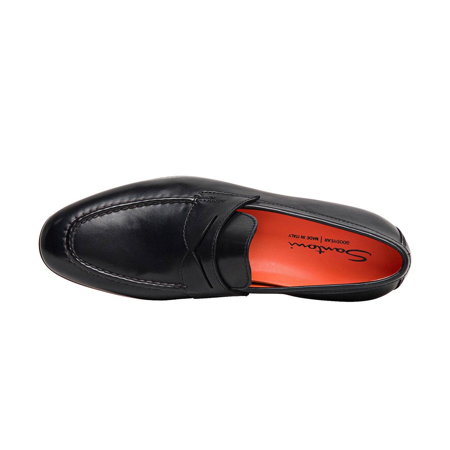 Men’s black leather penny loafer - 4