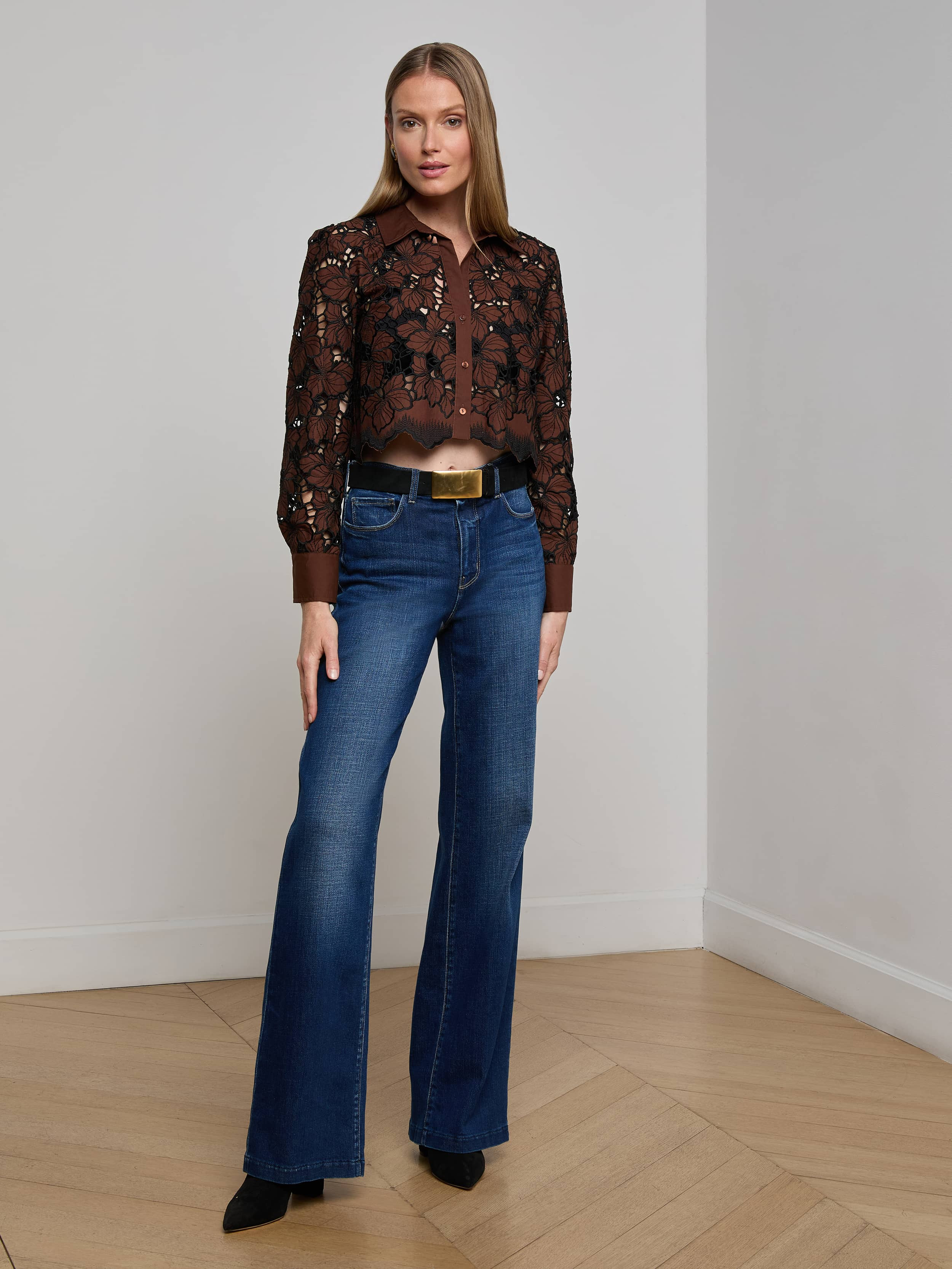 Seychelle Cropped Eyelet Blouse - 4