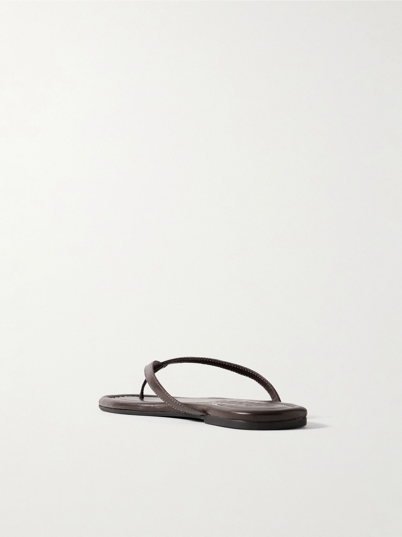 Freja leather flip flops Dark brown - 3