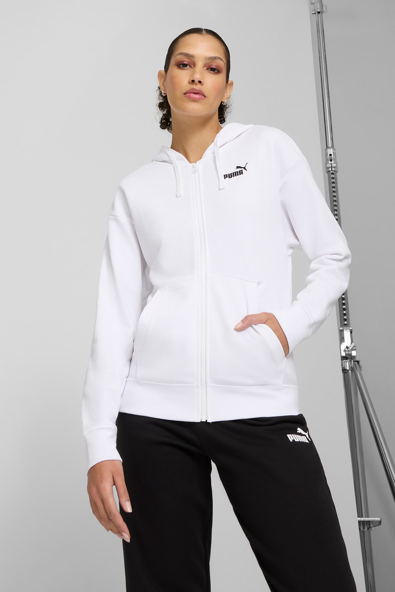 PUMA Essentials Small No. 1 Logo French Terry Women's Comfort Full-Zip Hoodie outlook