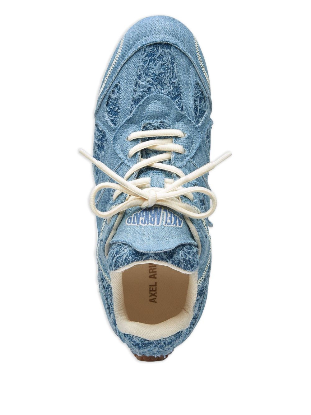 Slow Runner frayed denim low-top sneakers - 4