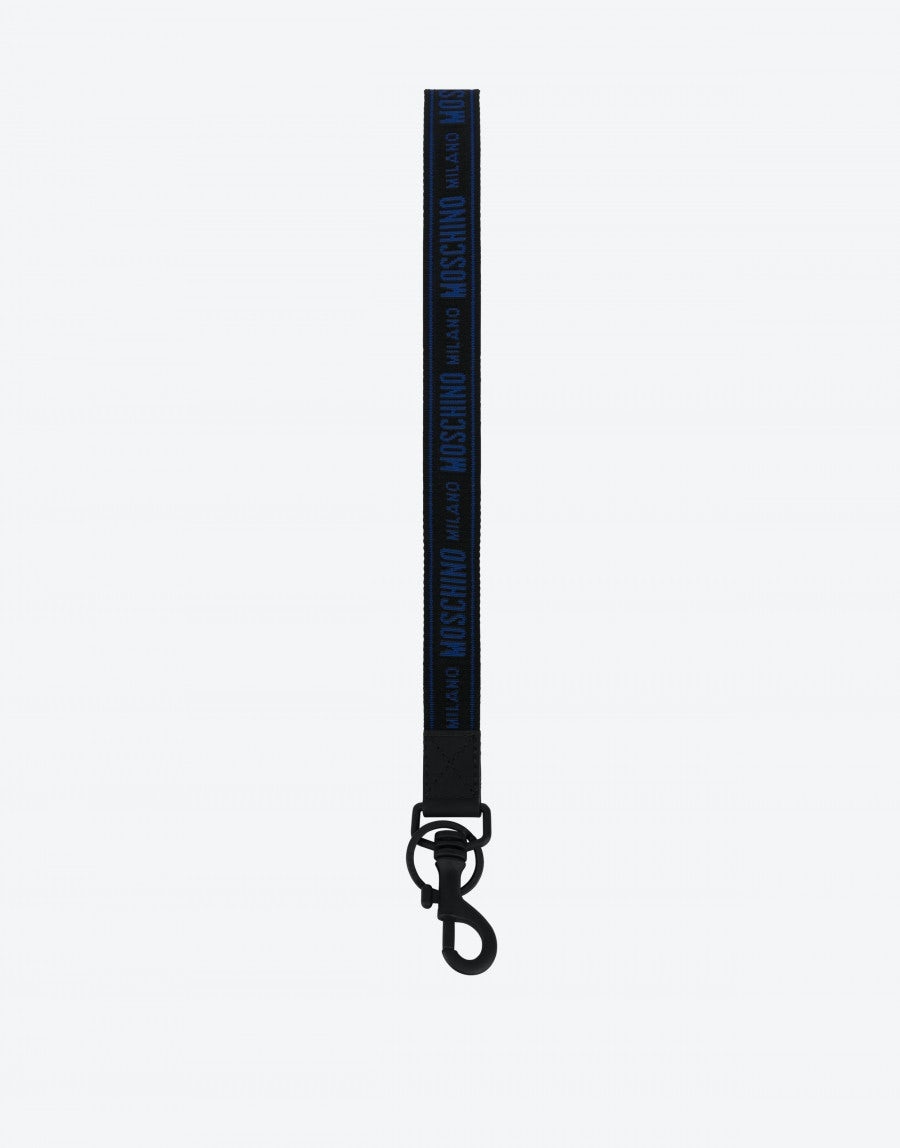 MOSCHINO RECYCLE KEYCHAIN WITH RIBBON - 1