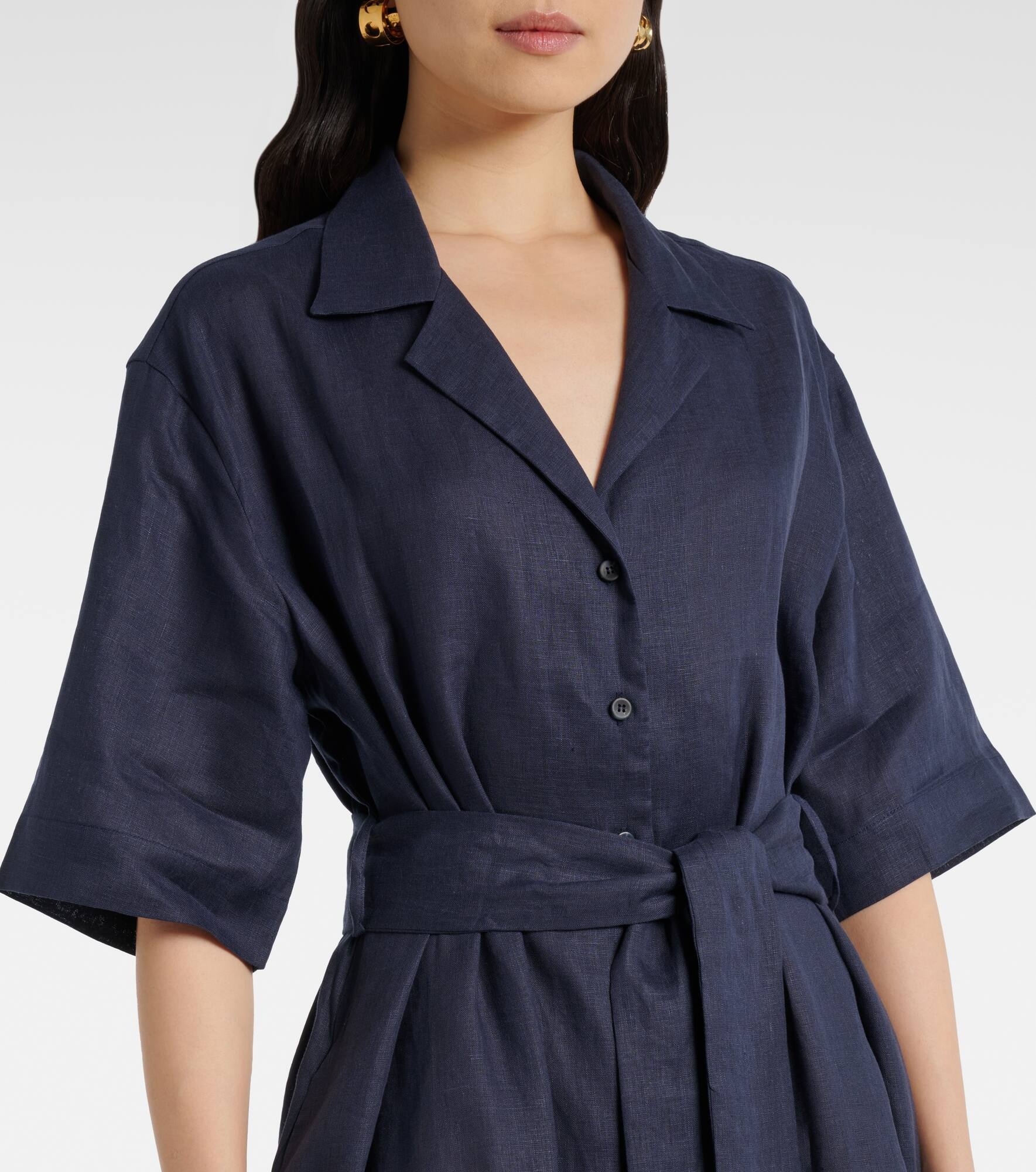 Larnaca linen midi dress - 4