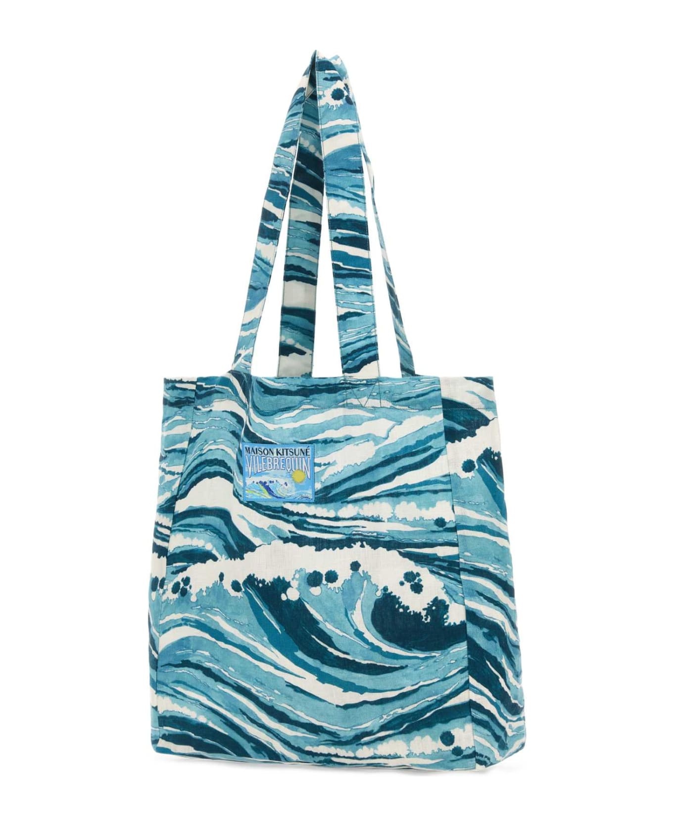 Printed Fabric Villebrequin X Maison Kitsune Shopping Bag - 2