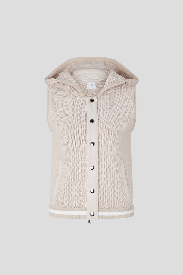 Maxima Knitted waistcoat in Sand - 1