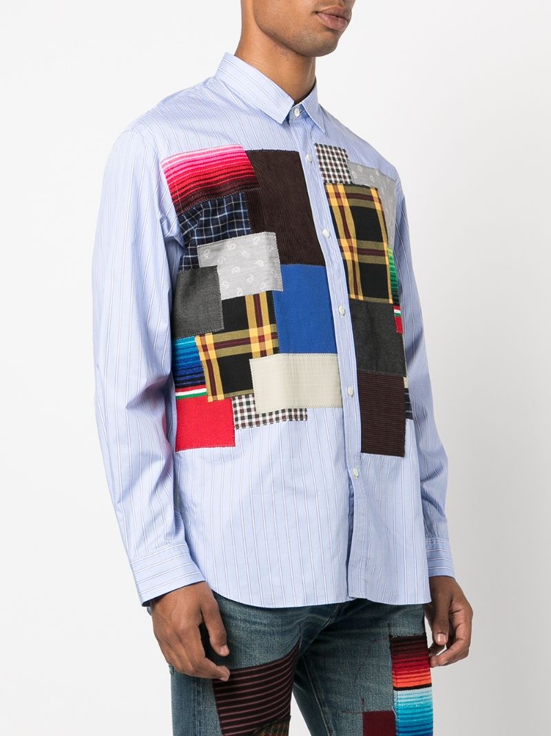 Junya Watanabe MAN patchwork detail shirt | REVERSIBLE