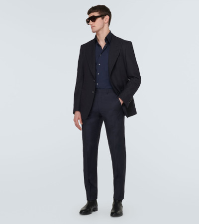 TOM FORD Shelton wool, mohair, and silk blazer outlook