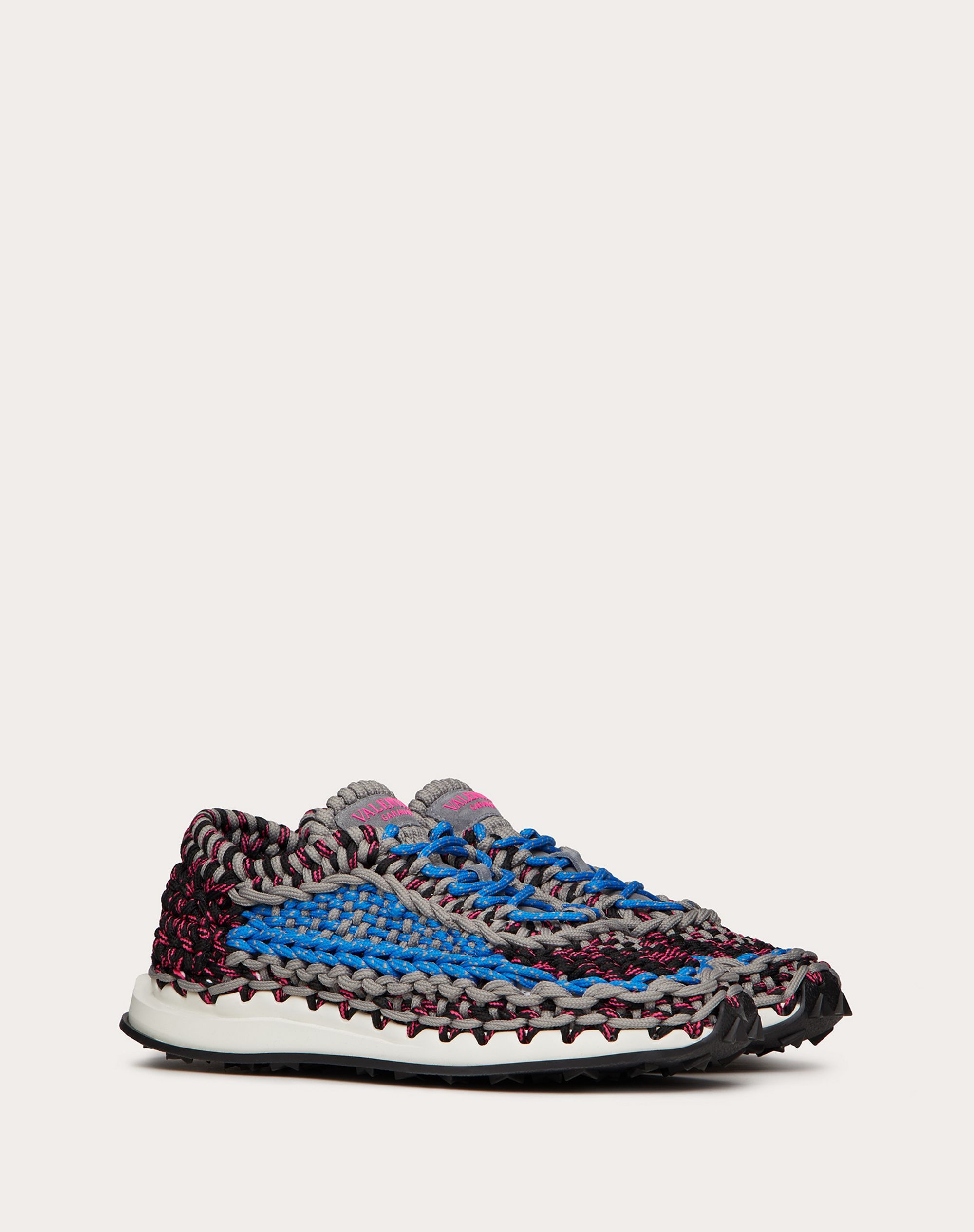 VALENTINO GARAVANI CROCHET SNEAKER IN FABRIC - 2