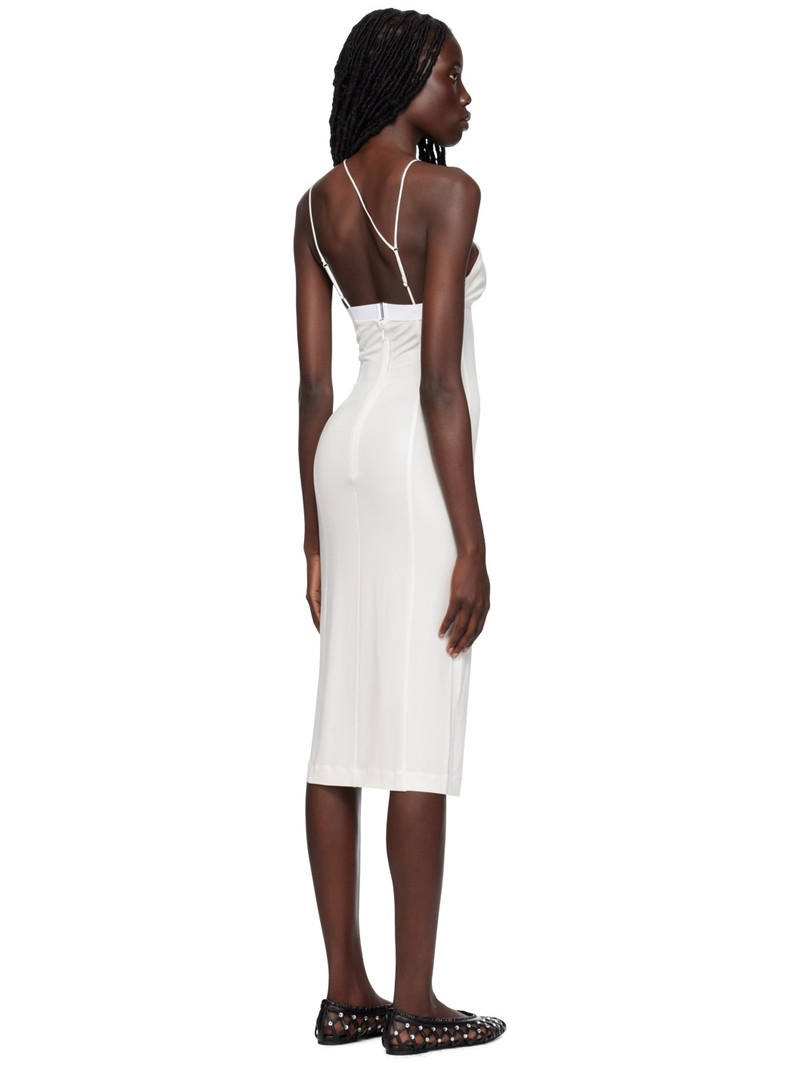 White Asymmetrical Midi Dress 3