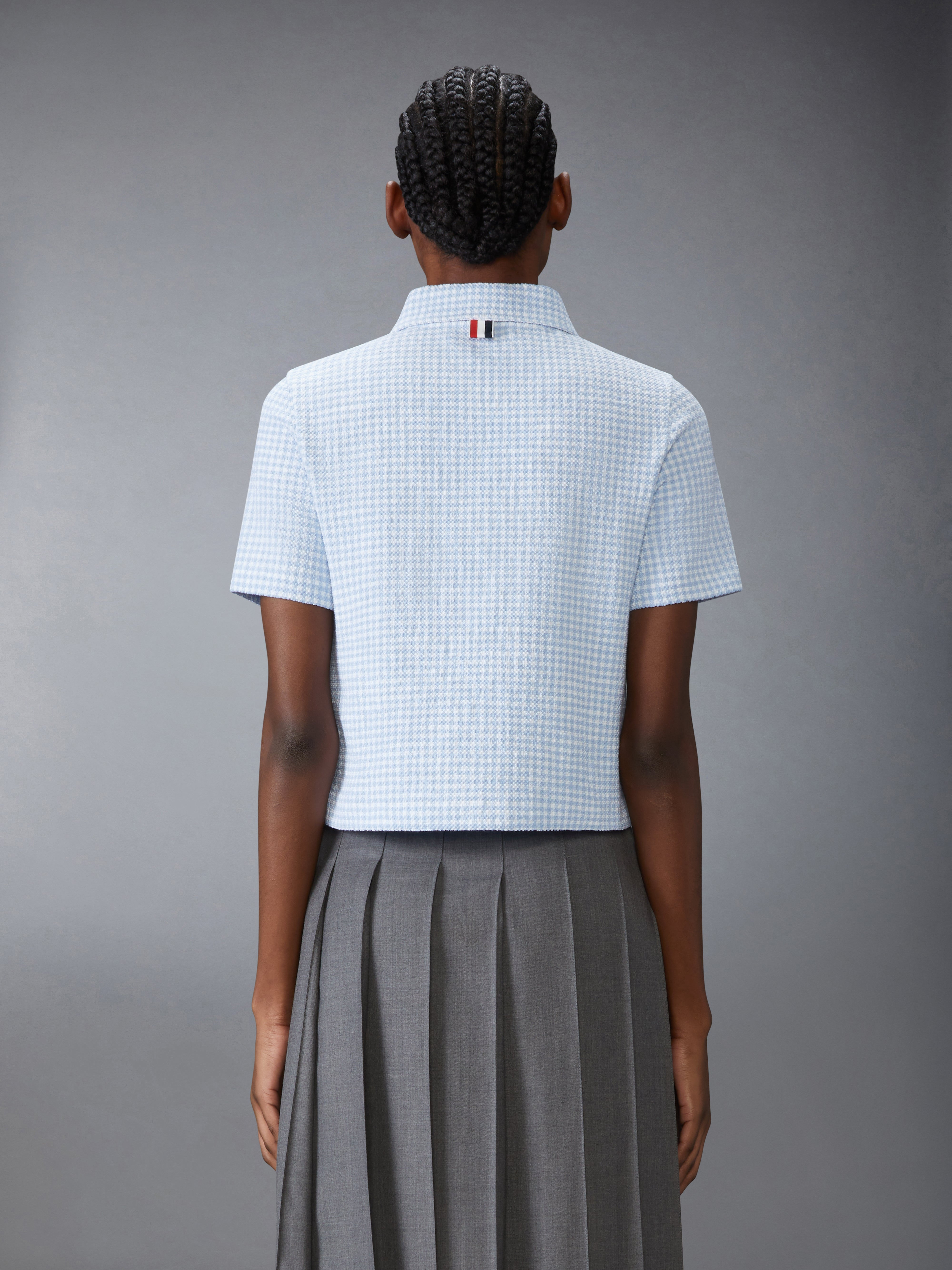 GINGHAM COTTON TWEED POLO - 3