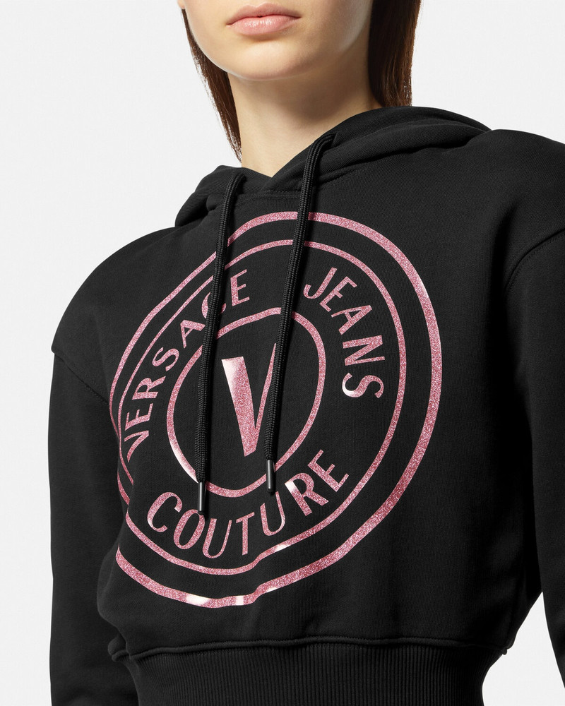 V-Emblem Crop Hoodie 3
