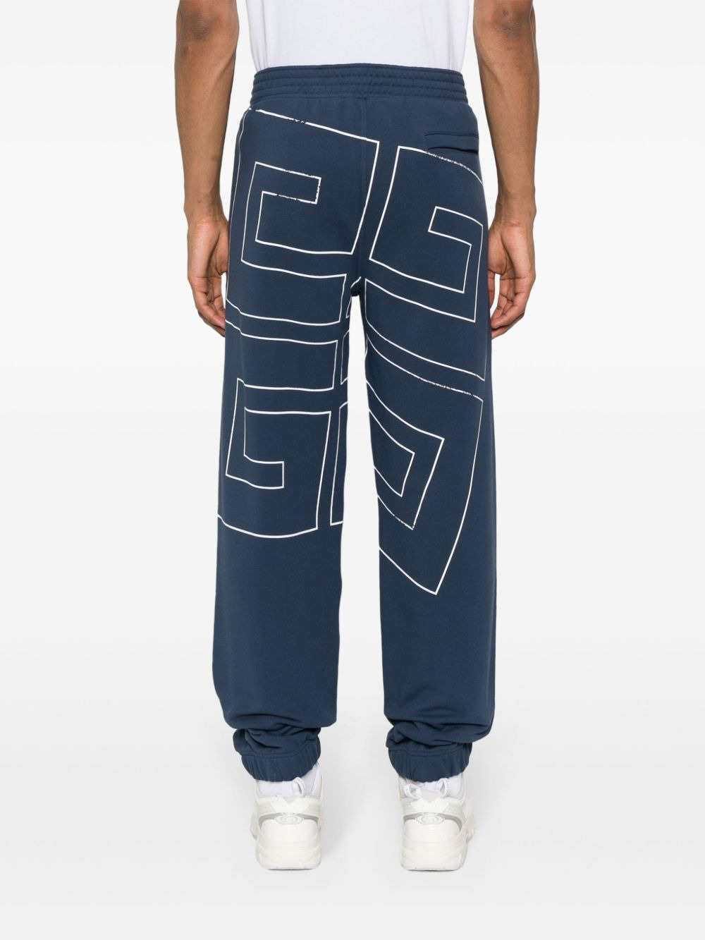 logo-print cotton track pants - 4