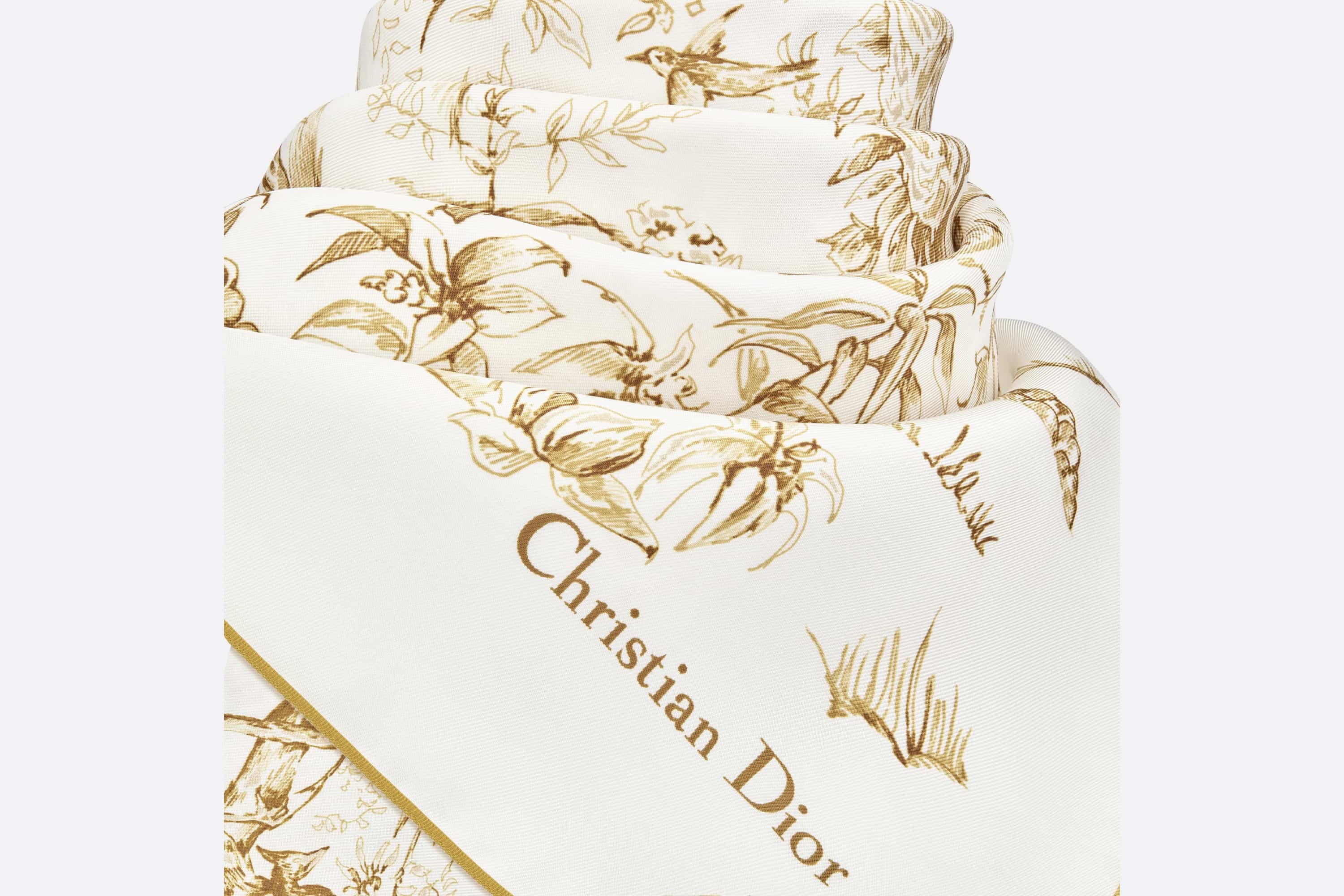 Dior Jardin d'Hiver 90 Square Scarf