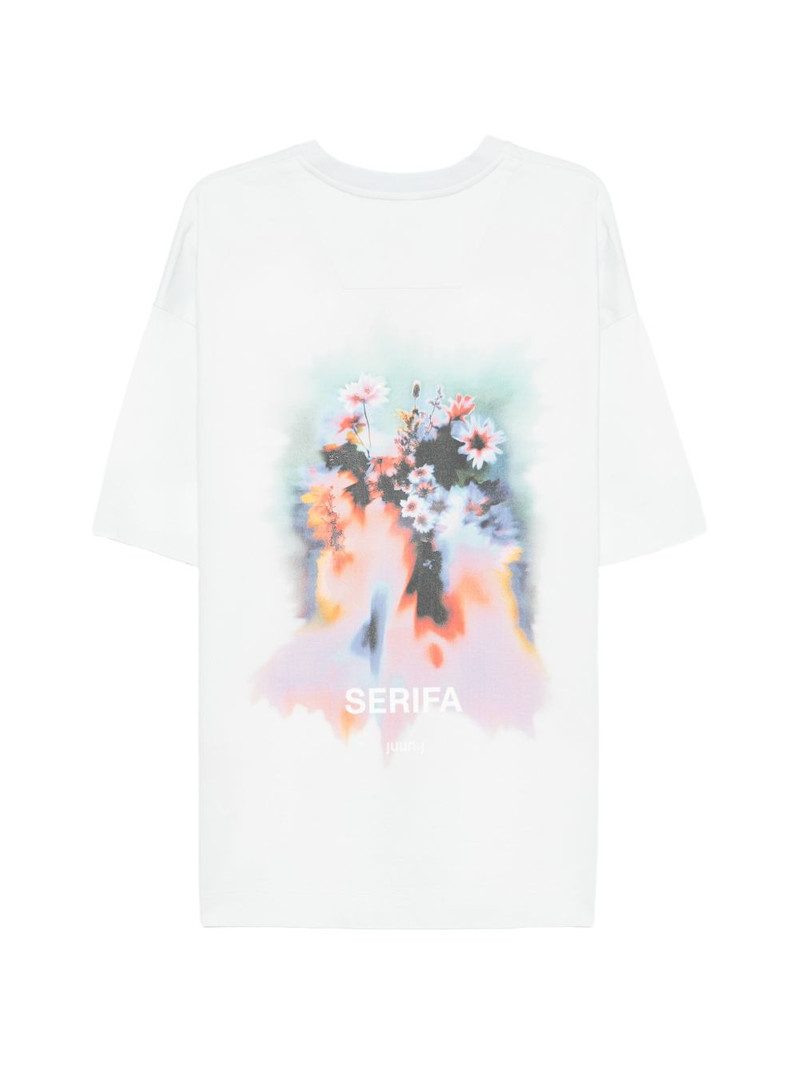 JUUN.J floral-print logo-embroidered T-shirt outlook