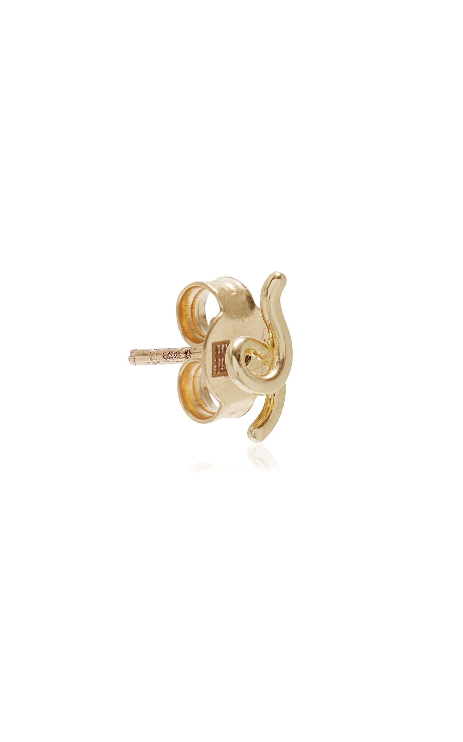 Mini Loop 9K Yellow Gold Single Earring gold - 3