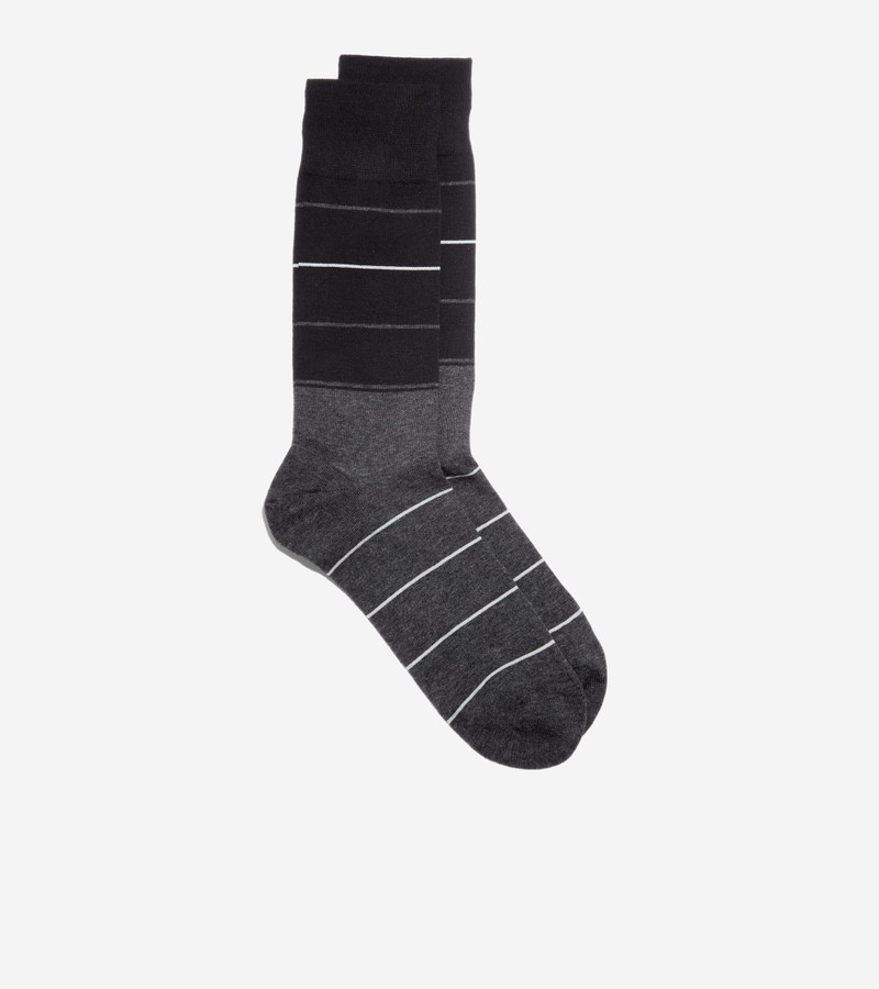 COLE HAAN Men's Color Block Stripe Dress Crew Socks outlook
